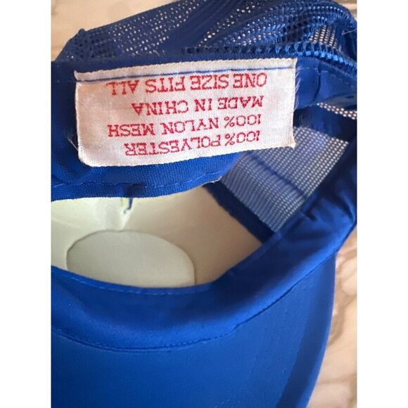 Hendricks County Ham Club Blue Trucker Hat One Size Fits All 100% Polyester & Ny - Picture 6 of 7